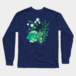 Mod Cute Fish - Retro Inspired Cute MCM Long Sleeve T-Shirt